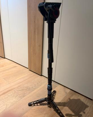 Monopiede video Sirui + Testa fluida Manfrotto