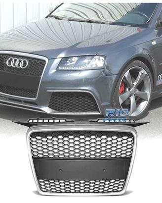 GRIGLIA AUDI A3 8P 8PA 05-08 LOOK RS3 NERO CROMATO