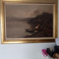 Quadro vintage “Lago di Como” – olio su tela