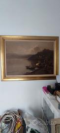 Quadro vintage “Lago di Como” – olio su tela