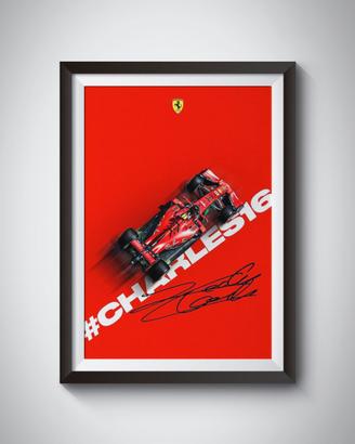 Quadro Charles Leclerc Ferrari
