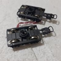 coppia carrelli modellismo ferroviario h0 