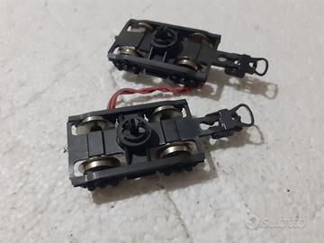 coppia carrelli modellismo ferroviario h0 