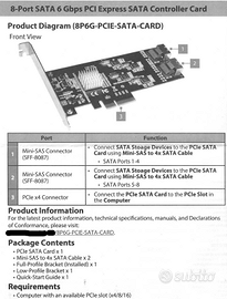 StarTech Scheda SATA PCI Express a 8 porte
