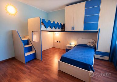Cameretta completa a ponte con 3 posti letto 