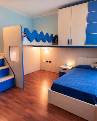 Cameretta completa a ponte con 3 posti letto 