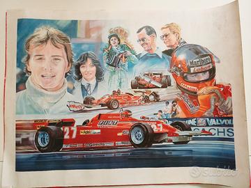 Gilles Villeneuve stampa di Cremonini