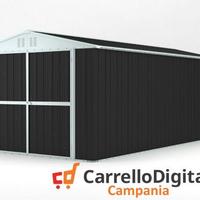 Box garage auto in Acciaio 327x611cm 19mq nero