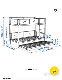 letto a castello ikea con letto estraibile