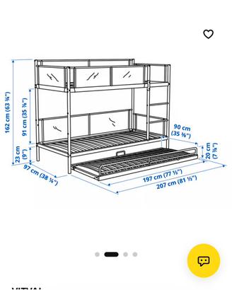 letto a castello ikea con letto estraibile