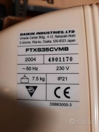 Scheda Daikin FTXS35CVMB; FTXS25CVMB9