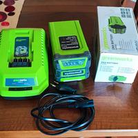 Batteria e caricabatterie greenworks
