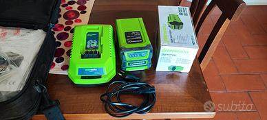 Batteria e caricabatterie greenworks
