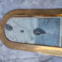 raro specchio antico in ottone