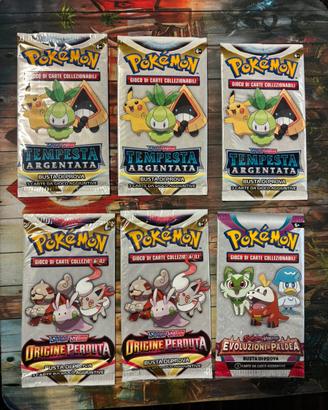 Lotto 6 bustine di prova Pokémon