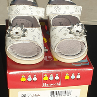 Balocchi, sandali bimba, bianco, con fiore, 19