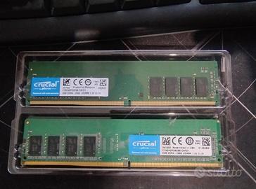 RAM DDR4 16 GB Crucial 8x2  2666mhz