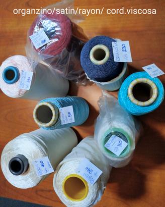 rocche di filati organzino/rayon
