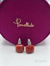 ORECCHINI POMELLATO CAPRI ORO DIAMANTI CORALLO