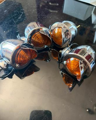 4 FANALINI BULLET CON VISIERA MAI USATI