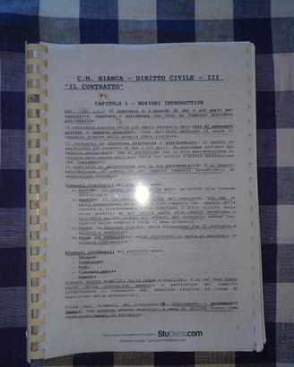 riassunto il contratto diritto civile 