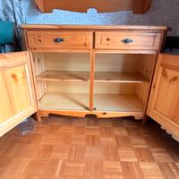 Credenza + mensola in legno massello di abete