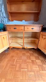Credenza + mensola in legno massello di abete