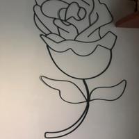 Rosa fiore in ferro battuto da parete