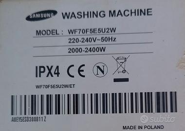 Ricambi lavatrice Samsung mod. WF70F5E5U2W