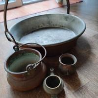 padella antica in rame 