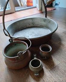 padella antica in rame 