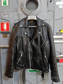 Giubbotto Chiodo original anni '80, vera pelle – M