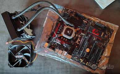 Scheda madre MSI H170 Gaming M3 con CPU e liquido