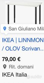 Scrivania Linnmon Ikea