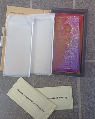 cover  più vetro temperato Xiaomi Redmi  note 8