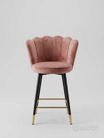 Sgabelli velluto rosa