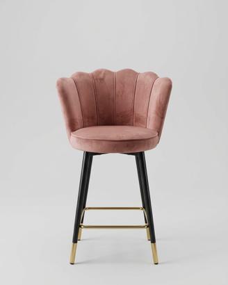 Sgabelli velluto rosa