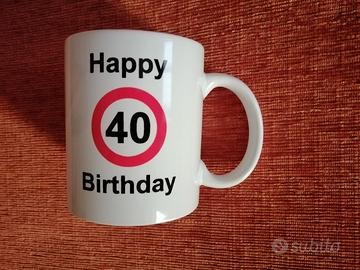 Tazza ceramica happy birthday 40 