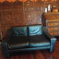 divano due posti in vera pelle