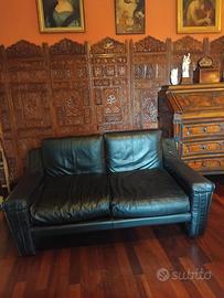 divano due posti in vera pelle