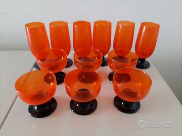 set bicchieri e coppe vintage anni '60