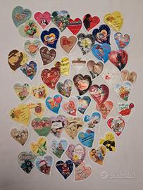 Lotto 50 bustine zucchero da collezione cuore