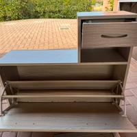 Scarpiera in rovere sbiancato