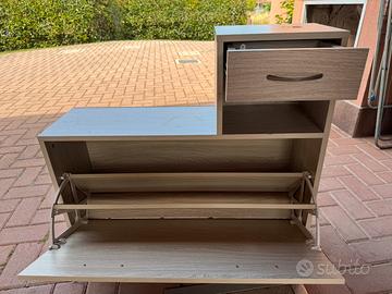 Scarpiera in rovere sbiancato