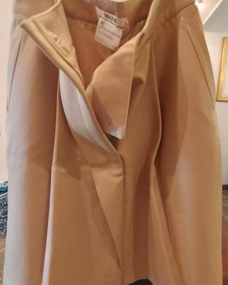 Armani, gonna in gabardine pura lana