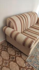 Divano letto vintage 3 posti damascato