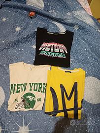 Set 3 t-shirt ragazzo 14 anni o XS uomo 
