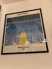 David Hockney Piscines De Papier Litografia Poster