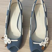 Scarpe con tacco marinarette con corda Graceland