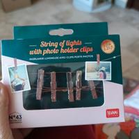 Stringa luminosa con mollette portafoto - Legami 